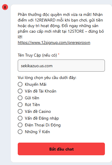 Chăm sóc khách hàng 12bet